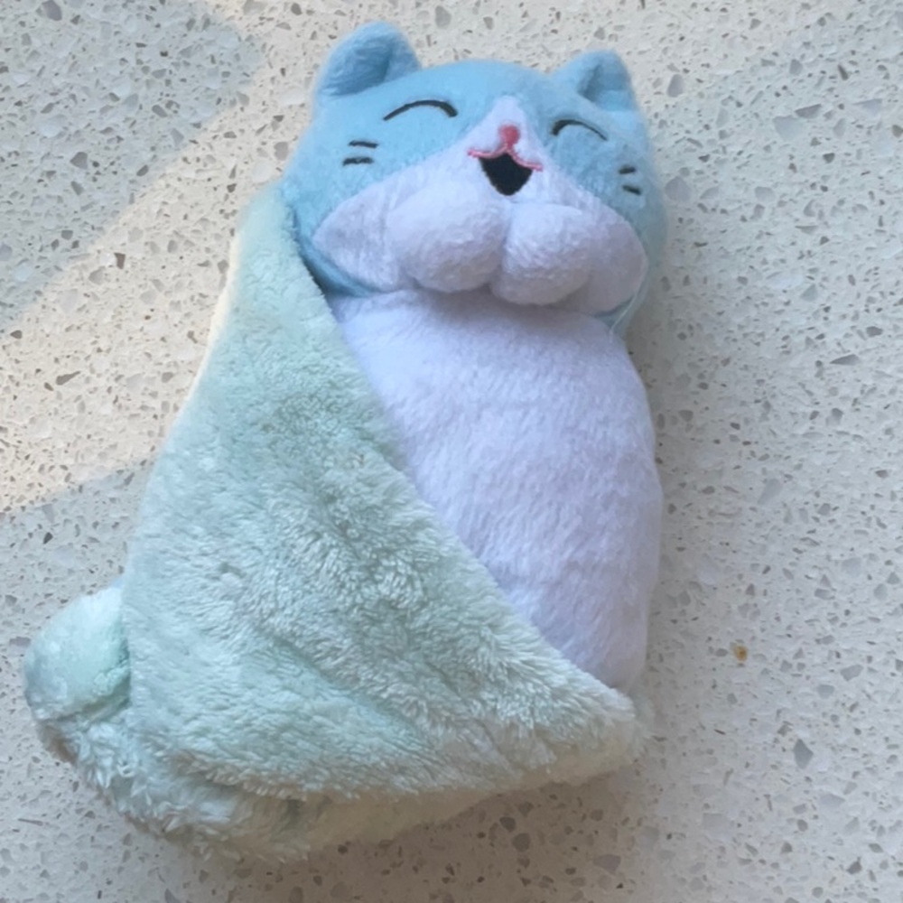 Purrito Plush Burrito wrapped cat plush “Tuna” Blue